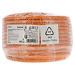 Hama Netzwerkleitung (Länge: 25 m, Orange, Bis zu 10 Gbit/s)