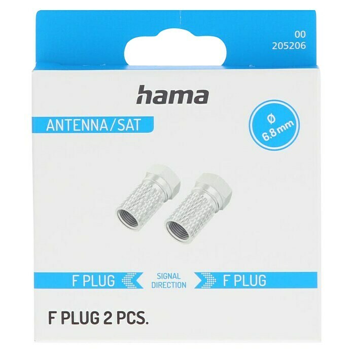 Hama F-Stecker (Durchmesser: 6,8 mm, 2 Stk.) | BAUHAUS