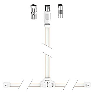 Hama Antenne DAB+-Wurfantenne (Koax-Kupplung, Weiß, Kabellänge: 1,75 m)