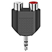 Hama Audio-Adapter 3,5-mm-Klinken-Stecker Stereo - 2x Cinch-Kupplung (Schwarz) | BAUHAUS