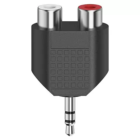 Hama  Audio-Adapter 3,5-mm-Klinken-Stecker Stereo - 2x Cinch-Kupplung