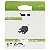 Hama Audio-Adapter 3,5-mm-Klinken-Stecker Stereo - 2x Cinch-Kupplung (Schwarz) | BAUHAUS