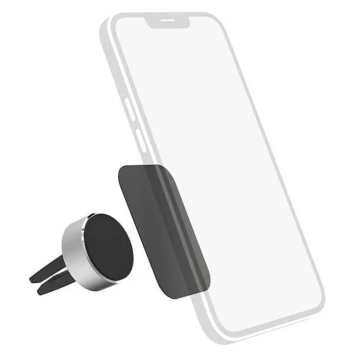 Hama Kfz-Smartphone-Halterung Magnet Alu für Lüftung360 ° drehbar, Passend für: Jedes Smartphone mit und ohne Case oder Schutzhülle