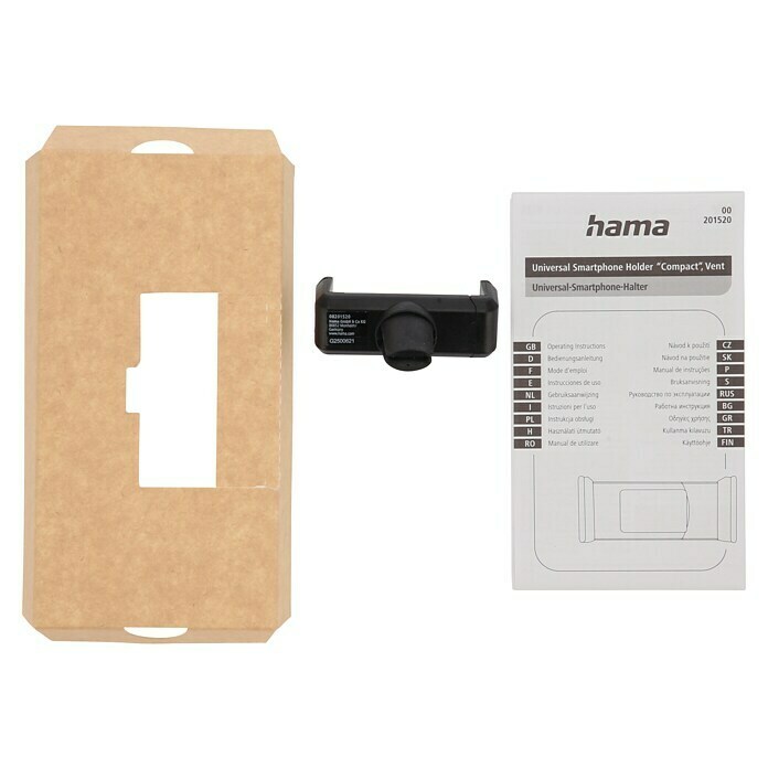 Hama Kfz-Smartphone-Halterung Compact für Lüftung (Passend für: Smartphones  mit einer Breite von 5,5 - 8,5 cm, 360° drehbar)