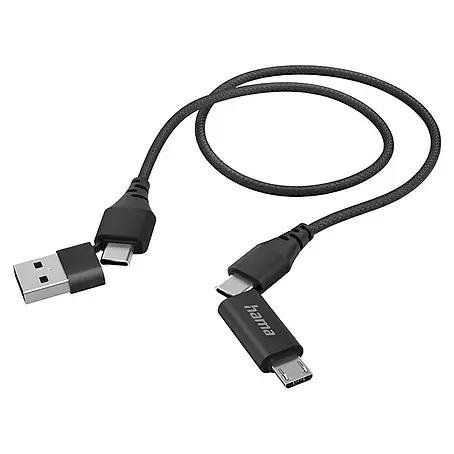 Hama  USB-Kabel 4in1 USB A-Stecker, USB C-Stecker, USB Micro-Stecker