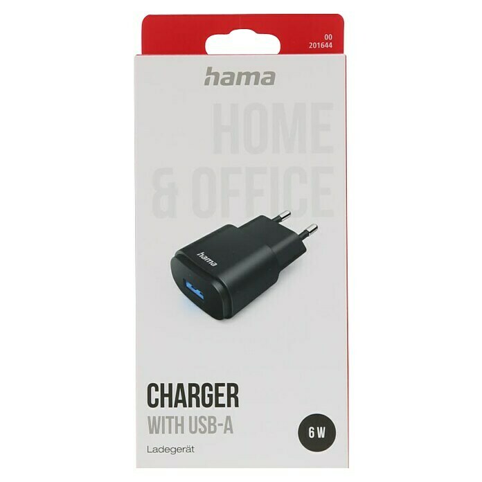 Hama USB-Ladegerät mit A-Buchse (Schwarz, 6 W) | BAUHAUS