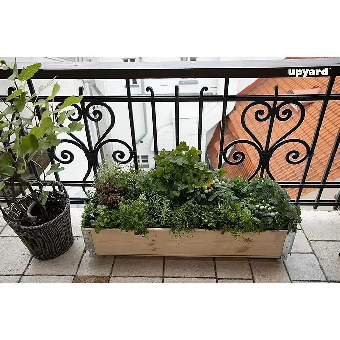 Upyard Kräuterkasten mit Rollen - Natur, 120 x 30 x 19,5 cm - Stimmungsaufnahme