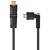 Hama HDMI-Kabel High Speed Stecker-Stecker Rotation (Schwarz, 1,5 m, 18 Gbit/s) | BAUHAUS