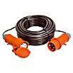 Verlängerungskabel (25 m, Rot/Schwarz)