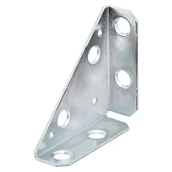 Alberts Cantonera - 70 x 50 x 50 mm - Escuadra de metal galvanizado con múltiples orificios de montaje.