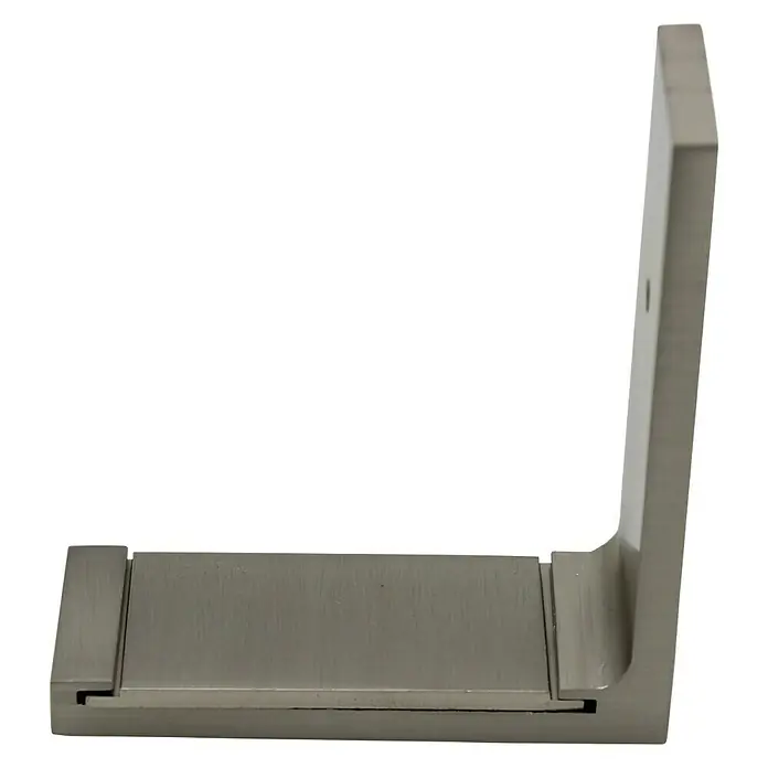 Expo Ambiente Wandträger Smart - Edelstahloptik, Länge: 6,5 cm - Winkel aus gebürstetem Nickel, ein stilvolles und robustes Detail für Möbel oder Regale. Ideal für moderne Raumgestaltungen.
