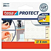 Tesa Rutsch- & Lärmstopper Protect (Durchmesser: 8 mm, Transparent, Selbstklebend, 28 Stk.)