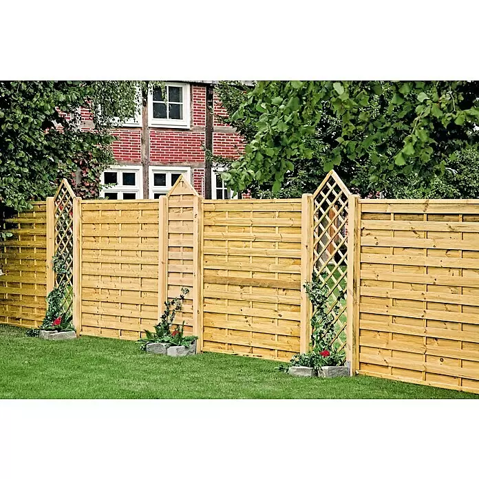 T & J Sichtschutzelement Maxi Massiv - 100 x 150 cm, Holz, KDI Grün - Stimmungsaufnahme
