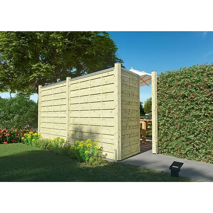T & J Sichtschutzelement Maxi Massiv - 100 x 150 cm, Holz, KDI Grün - Der hochwertige Holzzaun bietet Privatsphäre und Schutz vor Wind und Wetter. Die Zaunelemente sind einfach zu montieren und fügen sich nahtlos in jeden Garten ein.