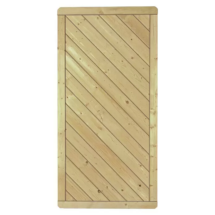 T & J Sichtschutzelement Classic Diagonal - B x H: 90 x 180 cm, Holz, Gerade - Vorderansicht