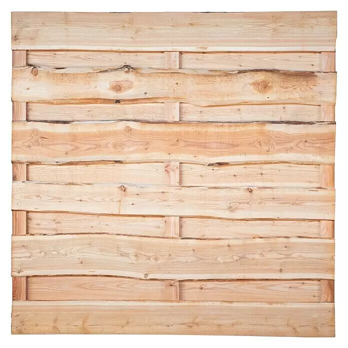 T & J Sichtschutzelement Lolland - B x H: 180 x 180 cm, Holz, Natur - Vorderansicht