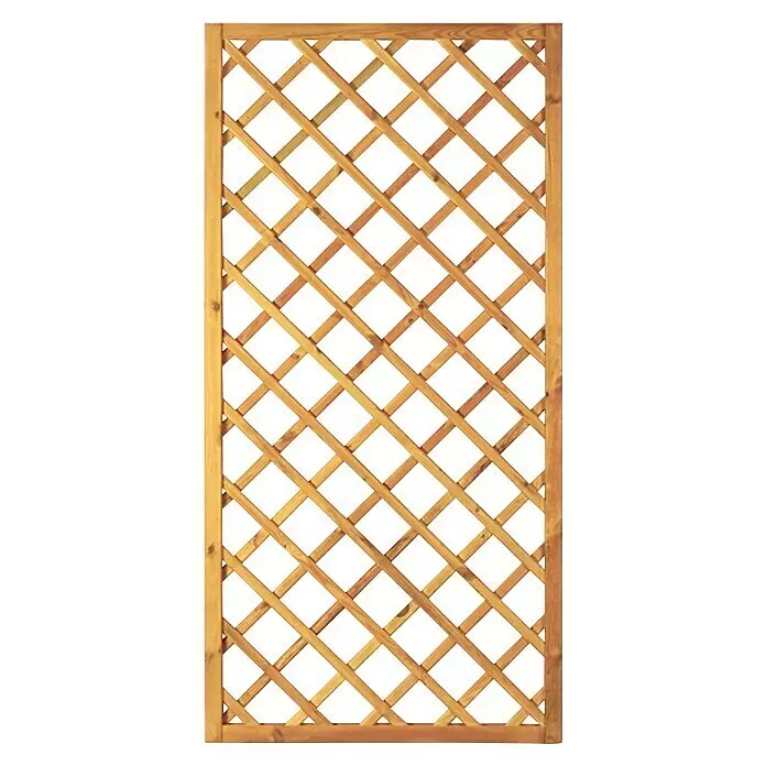 T & J Sichtschutzelement II - 90 x 180 cm, Kesseldruckimprägniert Grün, Holz - Vorderansicht