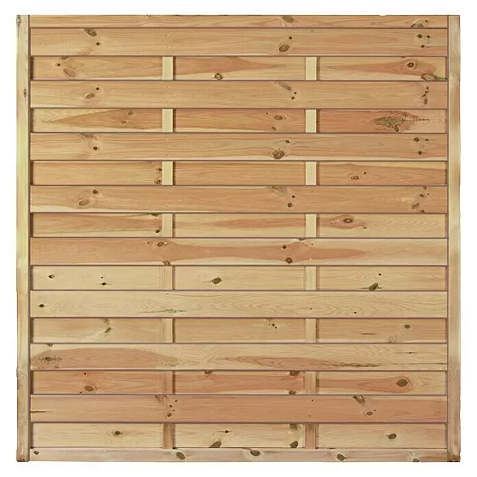 T & J Sichtschutzelement Maxi Massiv - 150 x 150 cm, Holz, KDI Grün - Vorderansicht