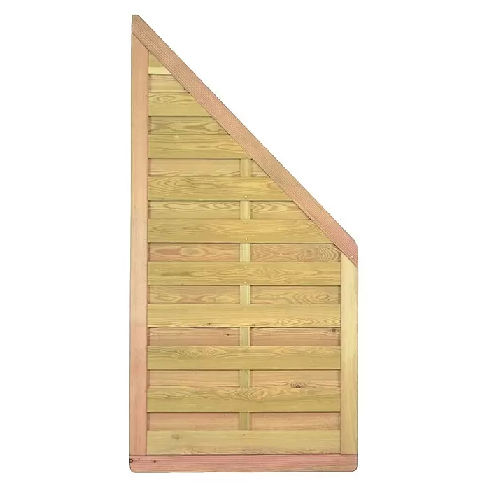 T & J Sichtschutzelement Baikal - 90 x 90/180 cm, Holz, Natur - Vorderansicht