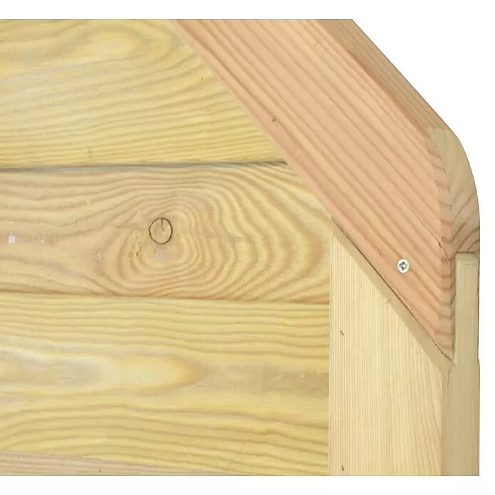 T & J Sichtschutzelement Baikal - 90 x 90/180 cm, Holz, Natur - Detailaufnahme