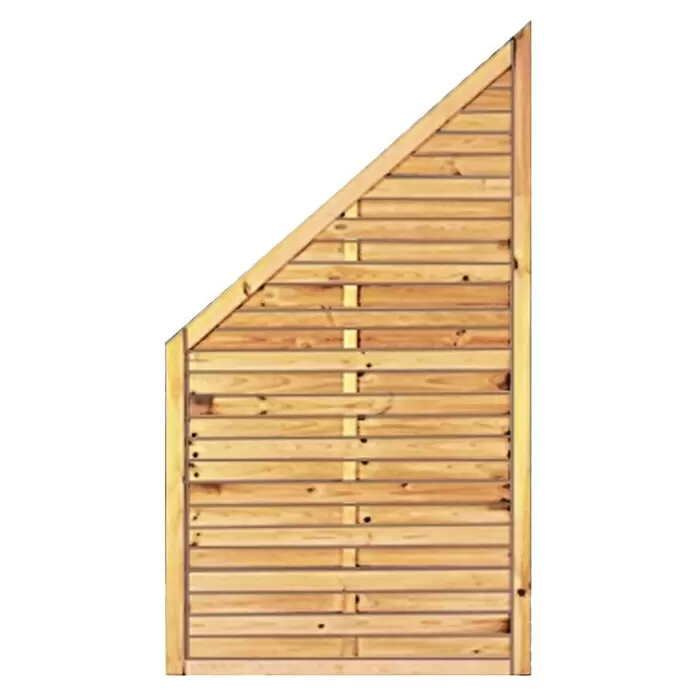 T & J Sichtschutzelement - 100 x 90/180 cm, Holz, KDI Grün - Vorderansicht