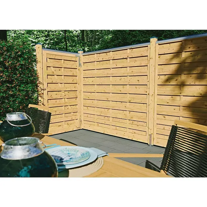 T & J Sichtschutzelement Maxi Massiv - 100 x 150 cm, Holz, KDI Grün - Dieser attraktive Holzzaun bietet Privatsphäre und Windschutz für Ihren Garten oder Ihre Terrasse. Er ist robust und langlebig.