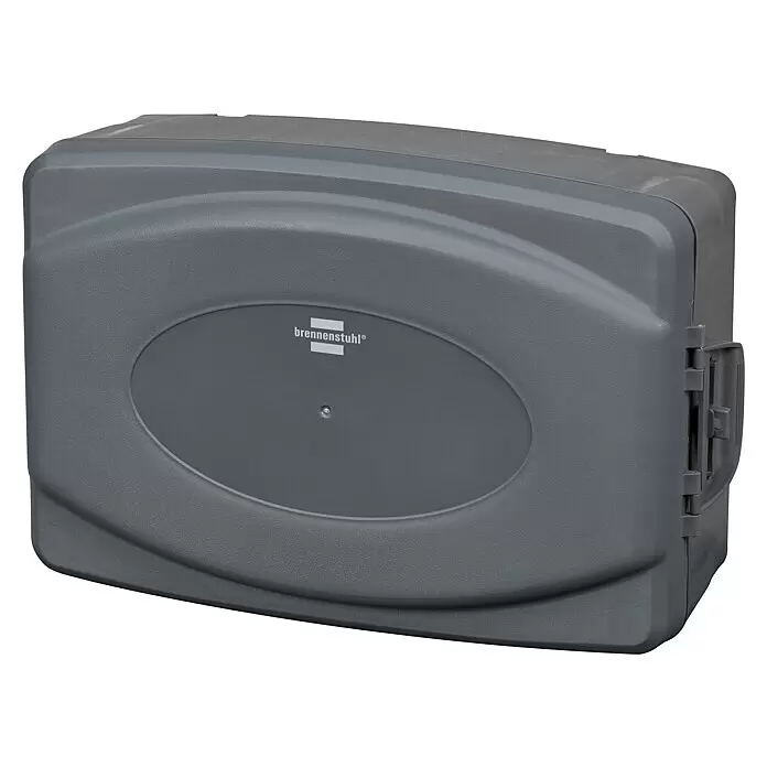 Brennenstuhl Kabelbox - L x B x H: 34 x 23 x 12,5 cm, IP54 - Dunkelgraues, texturiertes Kunststoff-Brennenstuhl-Gehäuse.