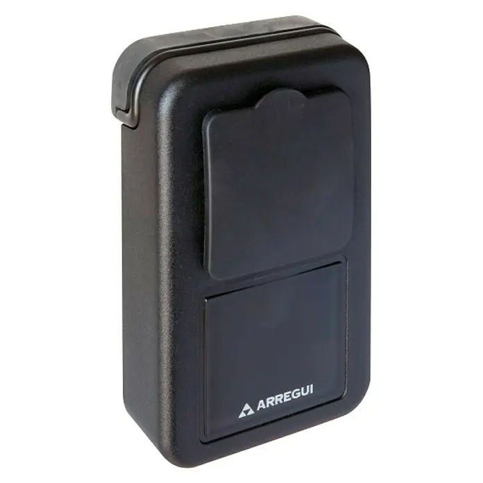 Arregui Caja para llaves Keeper SEG011 - 1 ud., 8,5 x 3,5 x 11,8 cm - Caja fuerte para llaves negra Arregui para el almacenamiento seguro de llaves en interiores y exteriores.