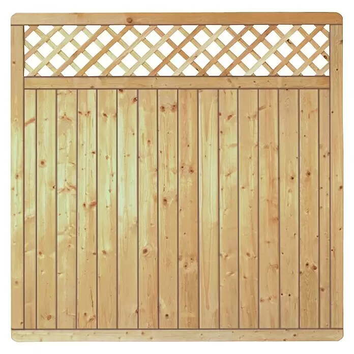 T & J Sichtschutzelement Classic - 180 x 180 cm, Holz - Vorderansicht