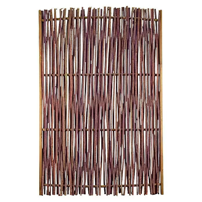 T & J Sichtschutzelement Baikal - 90 x 180 cm, Holz, Natur - Vorderansicht