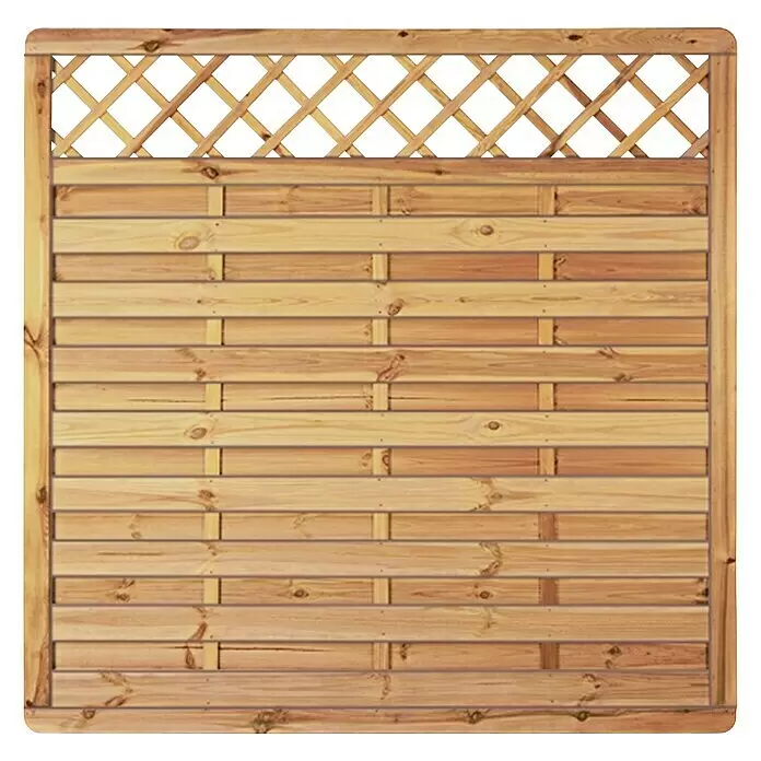 T & J Sichtschutzelement Avantgarde - 180 x 180 cm, Holz, Kesseldruckimprägniert - Vorderansicht