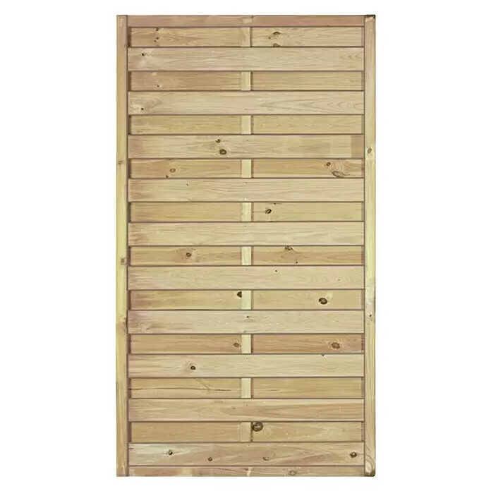 T & J Sichtschutzelement Maxi Massiv - 100 x 180 cm, Holz, KDI Grün - Vorderansicht