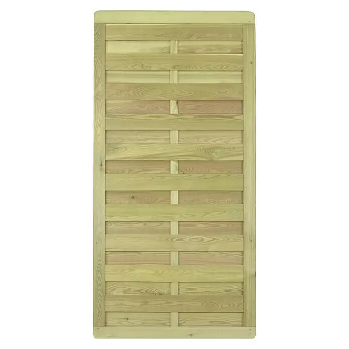 T & J Sichtschutzelement Baikal - 90 x 180 cm, Holz, Natur - Vorderansicht