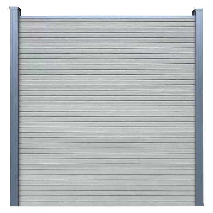 T & J Sichtschutzelement Waren - 179 x 180 cm, Smoke White - Vorderansicht