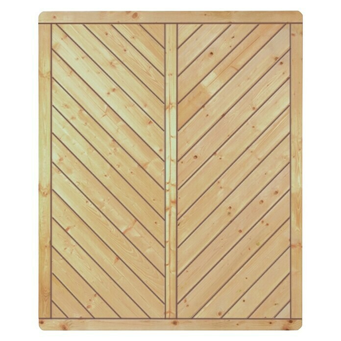 T & J Sichtschutzelement Classic Diagonal (B x H: 150 x 180 cm, Holz, Gerade) | BAUHAUS