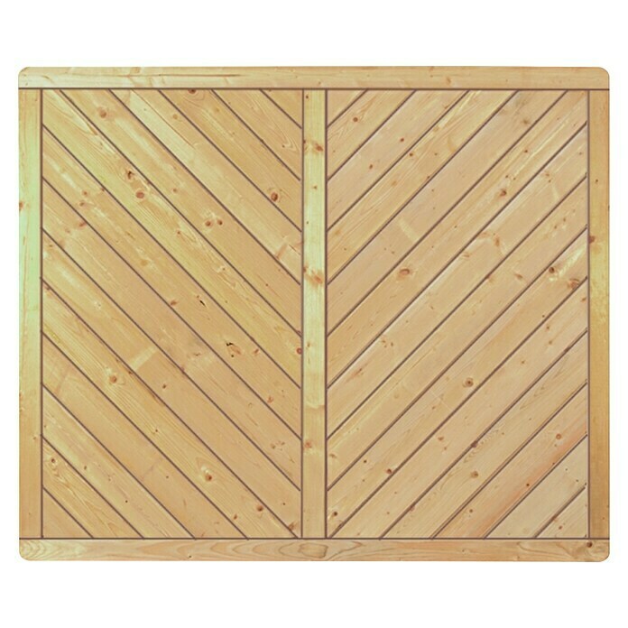 T & J Sichtschutzelement Classic Diagonal (B x H: 180 x 150 cm, Holz, Gerade) | BAUHAUS