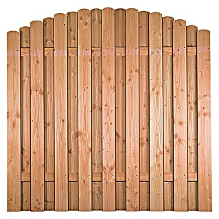 T & J Sichtschutzelement Baseno (B x H: 180 x 180 cm, Holz, Natur, Mit Bogen)