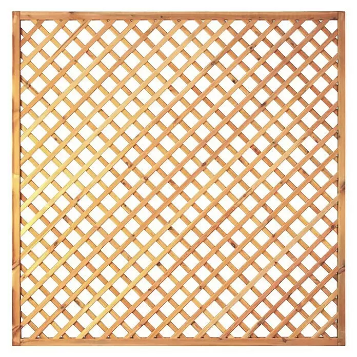 T & J Sichtschutzelement I - 180 x 180 cm, Kesseldruckimprägniert Grün, Holz - Vorderansicht