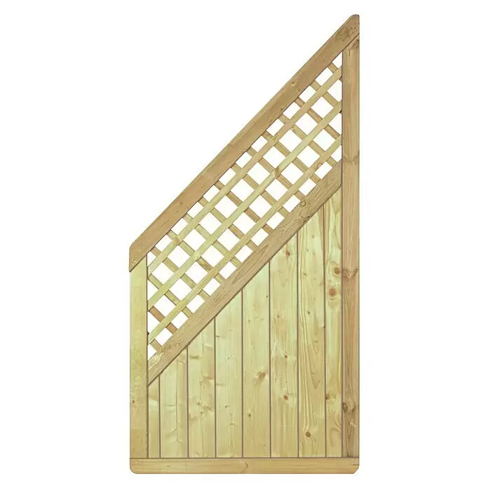 T & J Sichtschutzelement Classic - 90 x 90/180 cm, Holz - Vorderansicht