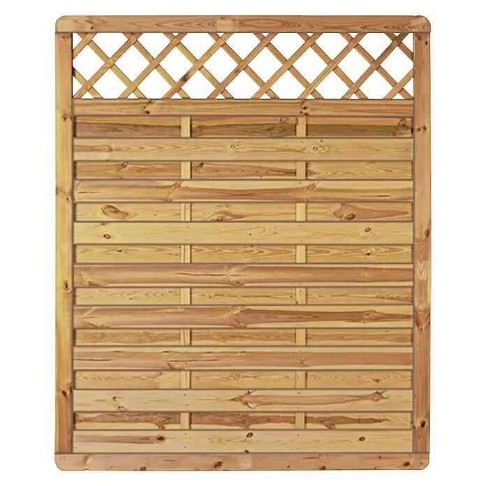 T & J Sichtschutzelement Avantgarde - Holz, Kesseldruckimprägniert Grün - Vorderansicht