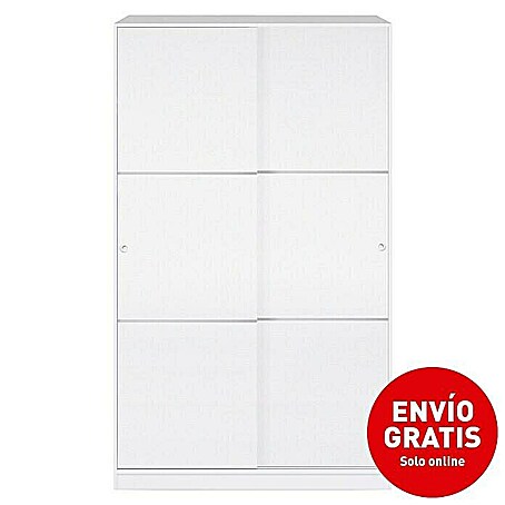 Armario de puertas correderas Ward (L x An x Al: 50 x 120 x 200 cm, Blanco brillo)