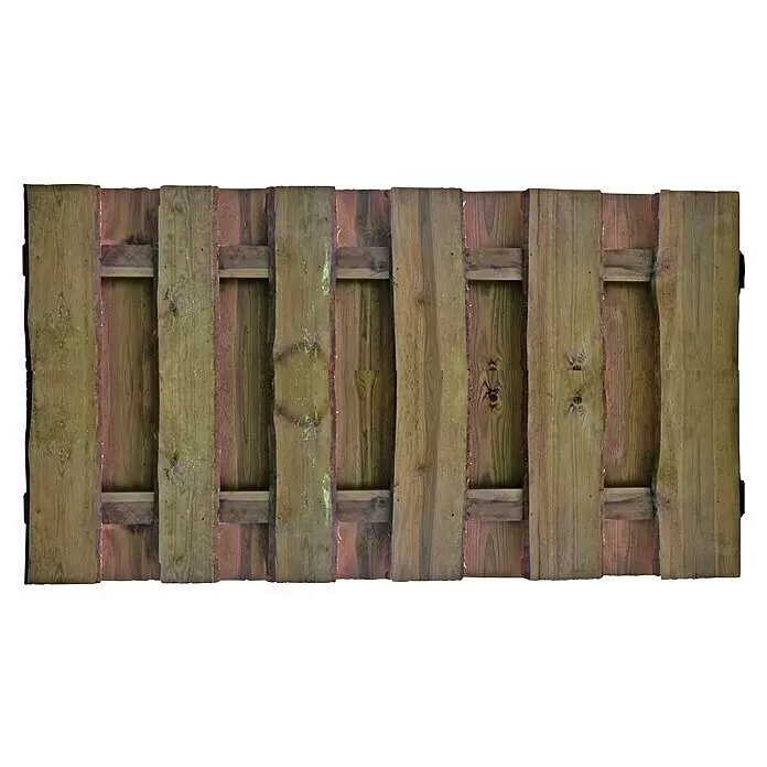 T & J Sichtschutzelement Seeland - B x H: 180 x 90 cm, Holz, Kesseldruckimprägniert braun - Rustikales Holzzaunfeld mit vertikalen Bohlen in natürlichen Brauntönen.