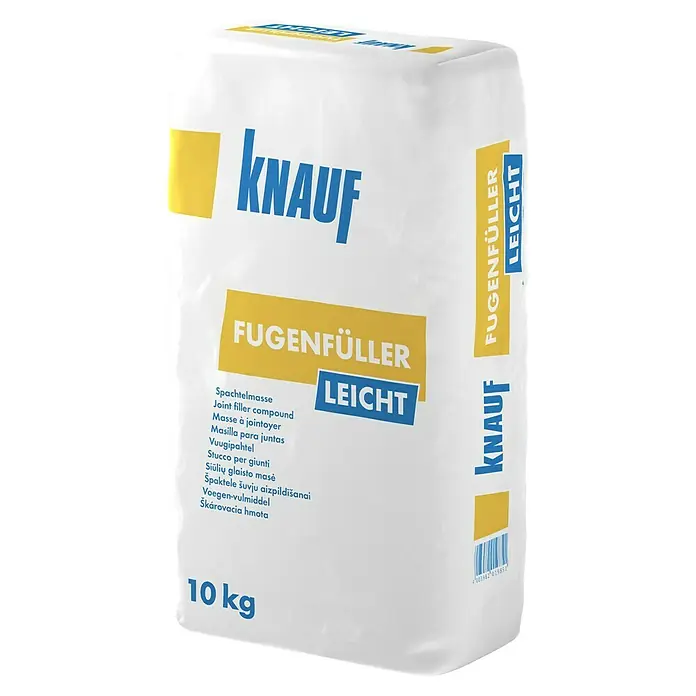 Knauf Fugenspachtel Leicht - 10 kg - Sack Knauf Fugenfüller Leicht, eine leichte Spachtelmasse für Fugen, 10 kg.