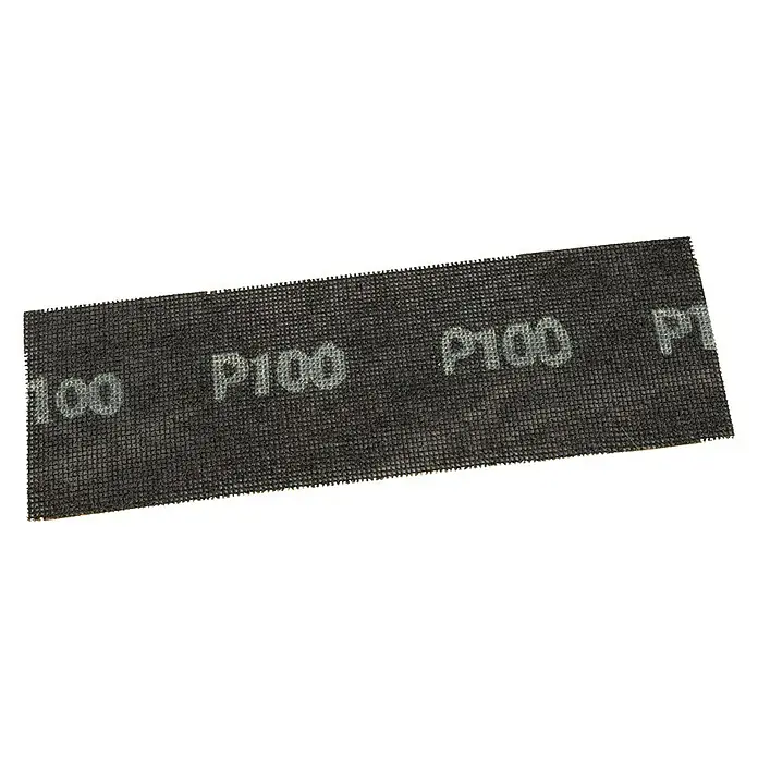 Knauf Schleifgitter - Gesamtstückzahl: 10 Stk. - Detailaufnahme eines Schleifpapierstreifens der Körnung P100, ideal zum Schleifen von Holz und Metall.