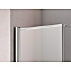GEO Hit Eckdusche (90 x 100 x 202,2 cm, Beschichtet, DIN Anschlag: Rechts, Stärke: 6 mm, Silber)
