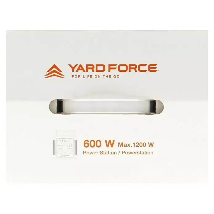 Yard Force Powerstation LX PS600 - 518 Wh, Nennleistung: 600 W, Max. Leistung: 1.200 W - YARD FORCE Power Station mit 600W (max 1200W) Leistung.