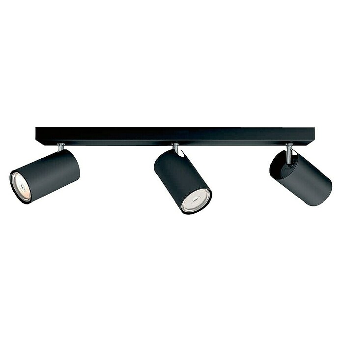 Philips Regleta Kosipo (10 W, L x An x Al: 9,2 x 44,3 x 11,8 cm, Negro, GU10, 3 ud.)