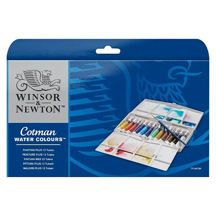 Winsor & Newton Cotman Aquarellfarben-Set Painting Plus (12 x 8 ml Tuben)