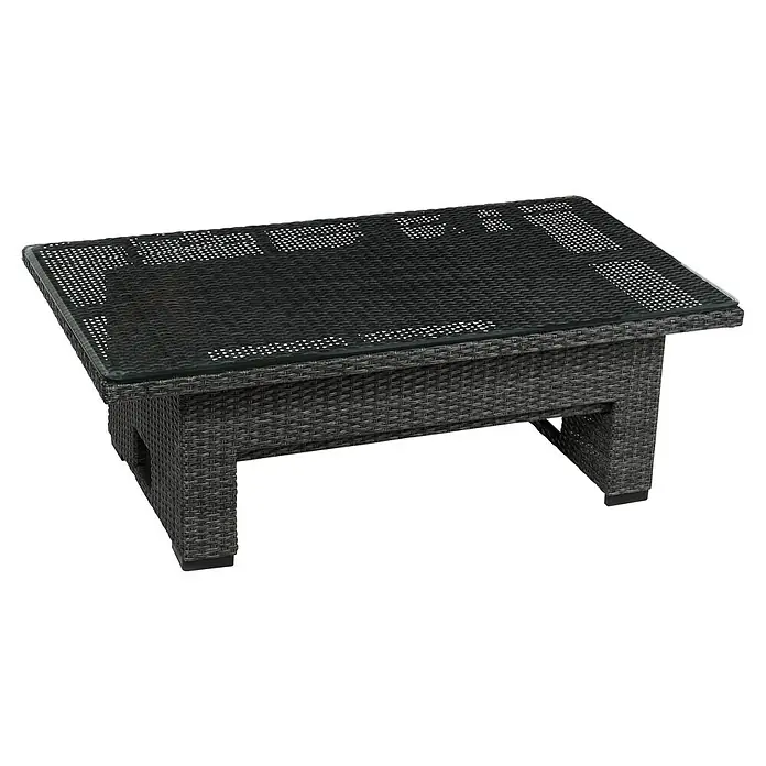 Malaga Garten-Tischplatte - Passend für: Sunfun Loungemöbel-Set Malaga XL - Ein stilvoller Rattantisch mit einer eleganten Glasplatte, ideal für den Außenbereich. Er verleiht jeder Terrasse oder Garten einen Hauch von Eleganz.