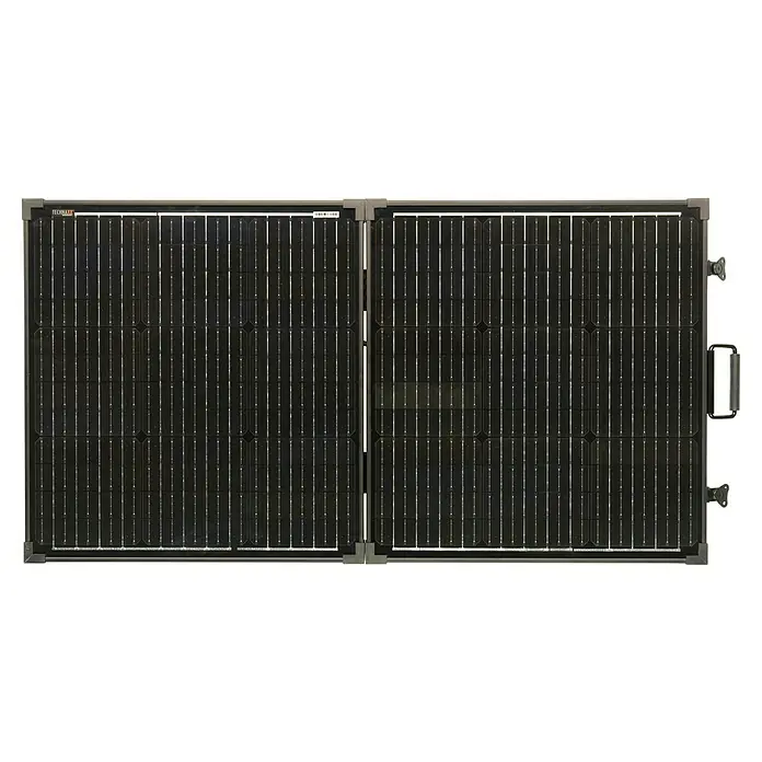Technaxx Solarkoffer TX-215 - Max. Leistung: 100 W, 107 x 57 x 4 cm - Doppel-Solarpanel von Techmaxx, ideal für netzunabhängige Anwendungen. Das Panel ist tragbar und bietet zuverlässige Leistung.